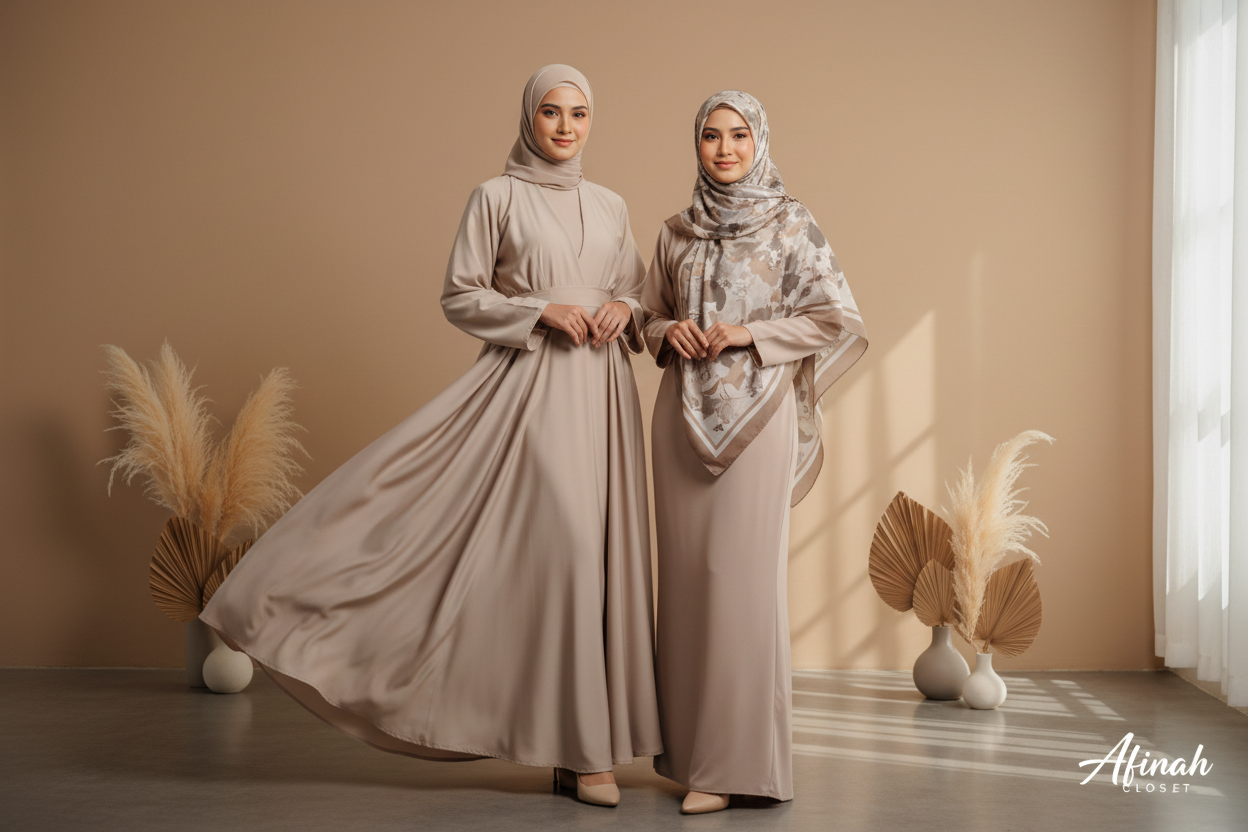 Femmes portant hijab et abaya Afinah Closet