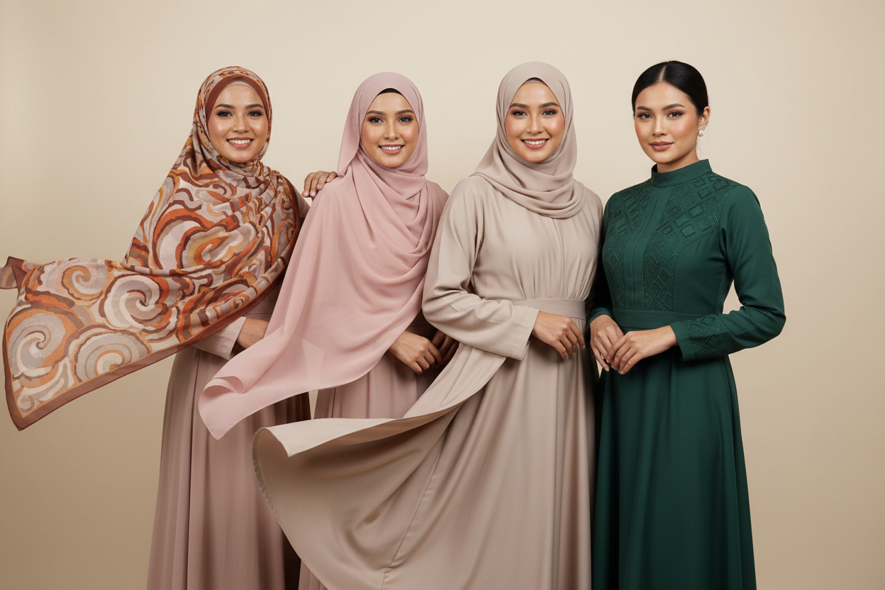Collection Afinah Closet - Hijabs Modal Print, Chiffon, Abayas et Robes